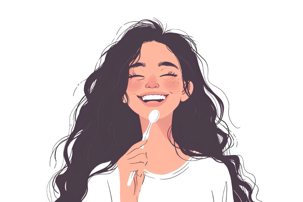 Inicio ホワイトニングする綺麗な女性